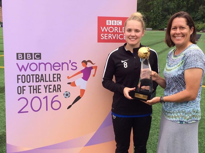 Shannon Delivers Kim Little BBC Footballer of the Year Award