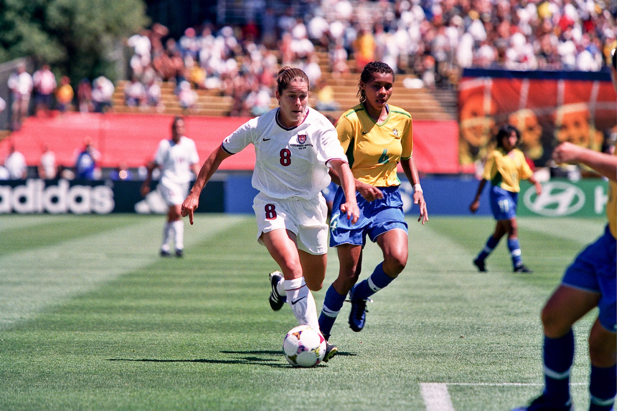 Stanford, CA - July 4, 1999; FIFA Women's World Cup 1999. Semifinals, USA 2 - Brazil 0.